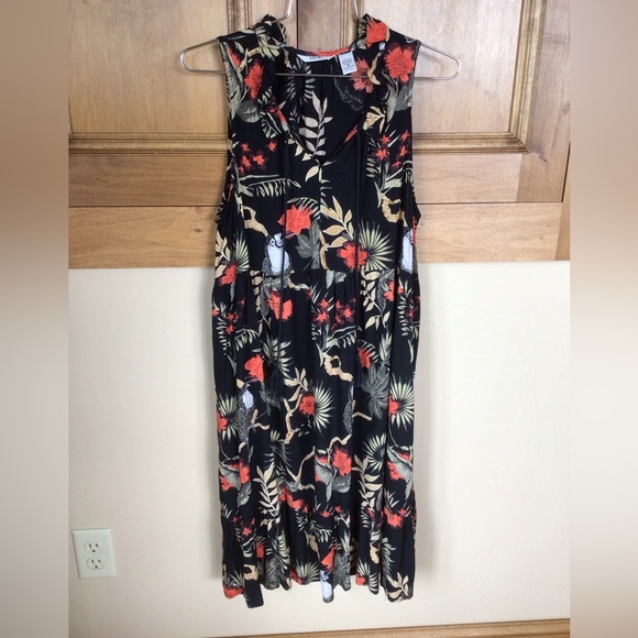 Kaktus rayon floral w/ toucan sundress - Picture 1 of 7